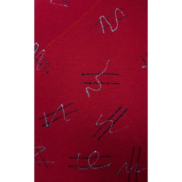 Discus Athletic XL Red Graffiti Squiggly Lines Glitter Heavyweight Sweatshirt - Picture 2 of 9